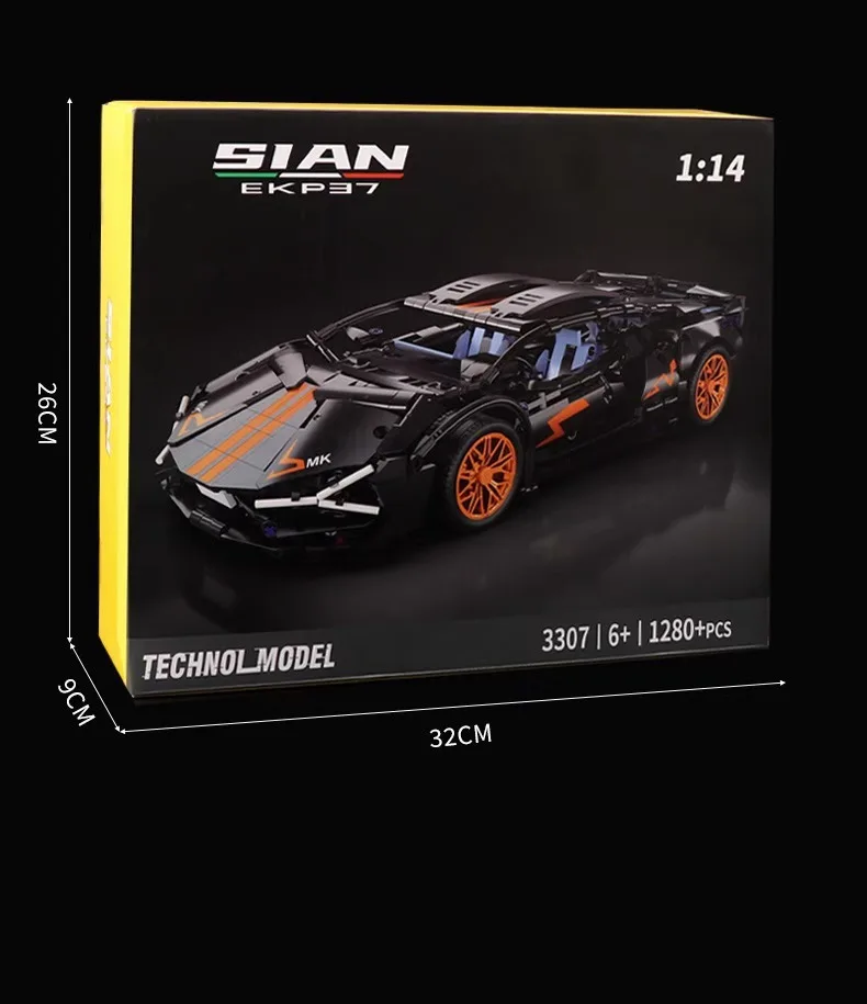 

Static new Niu building blocks 2025 black and orange assembly building blocks Blue Bo birthday and Christmas gifts