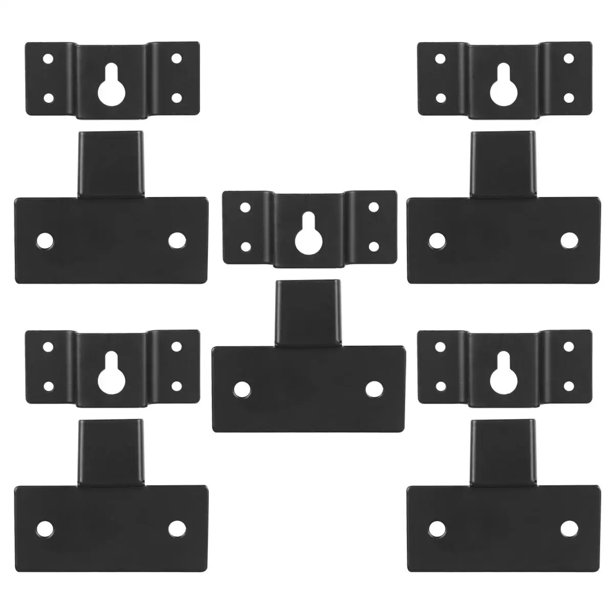 

5 PCS Small Speaker Bracket Wall Stand Metal Easy Install Holder Mount Home Black