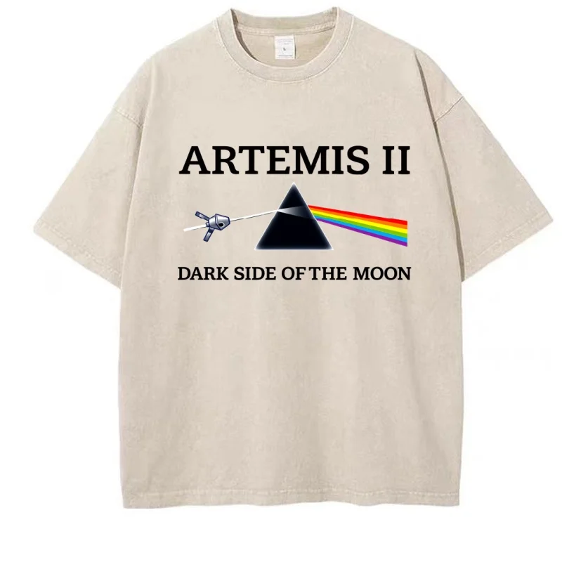 Artemis II Mission T-Shirt Men Women Dark Side of Space Tee Casual Future Moon Mission T Shirt 2026 Rocket Launch Clothes