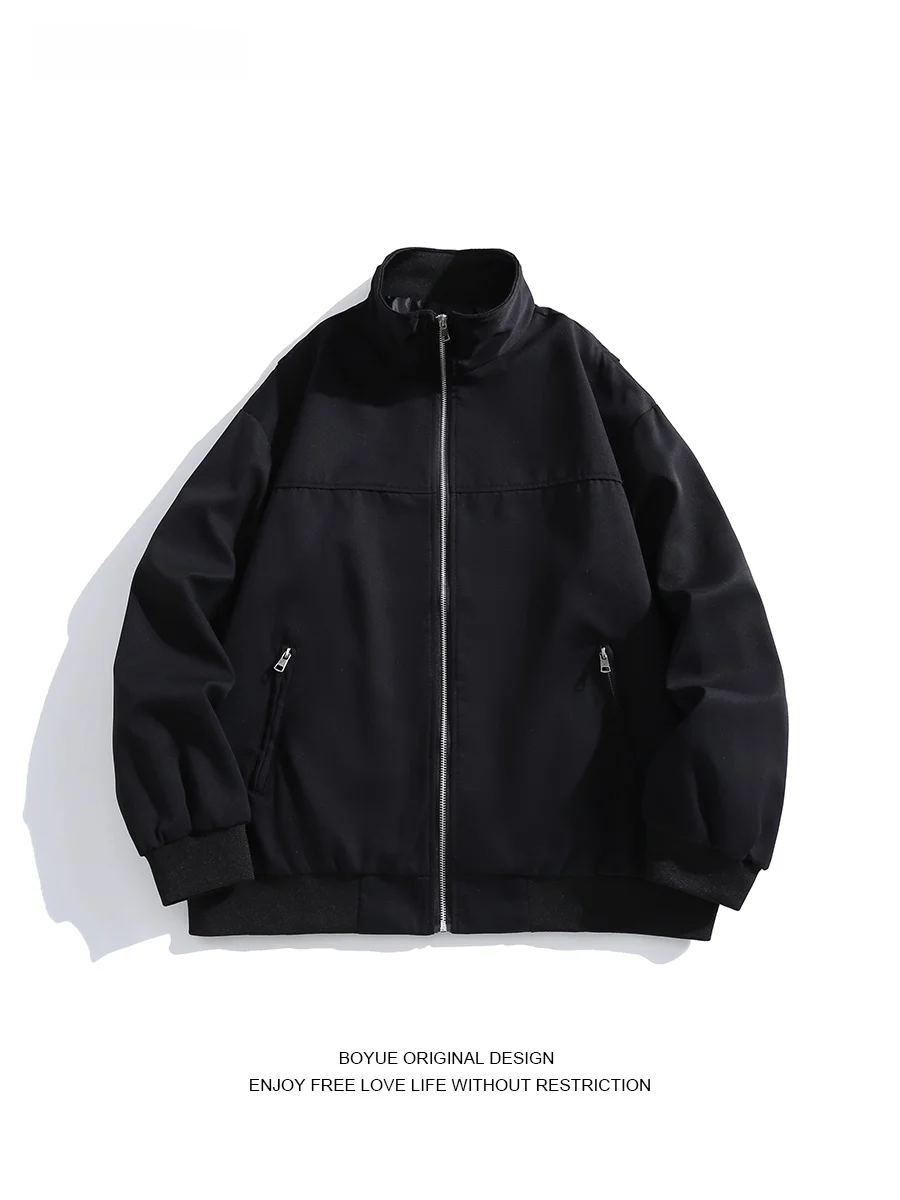 

Куртка-пилот Boyue осенне-зимняя однотонная, молодежная, спортивная, с длинным рукавом, на молнии, с воротником-стойкой