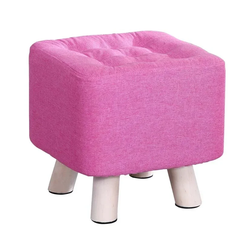 

Fabric 4-legged Small Stool, Sofa Living Room Decoration Small Stool, Courtyard Garden Entrance Furniture Ottomans Storage Chair