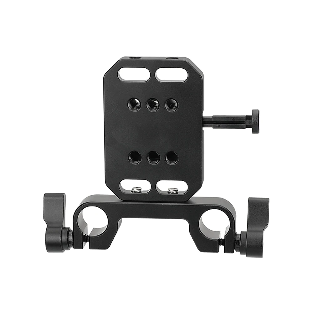 CAMVATE V قفل جبل لوحة البطارية مع 15 مللي متر السكك الحديدية قضيب حامل المشبك ل قفص الكاميرا تلاعب/الكتف جبل تلاعب