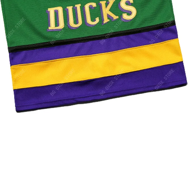 Ice Hockey Jersey Mighty Ducks 21 Portman 96 Conway 66 Bombay Outdoor Sportswear Jerseys Sewing Embroidery Green Black White