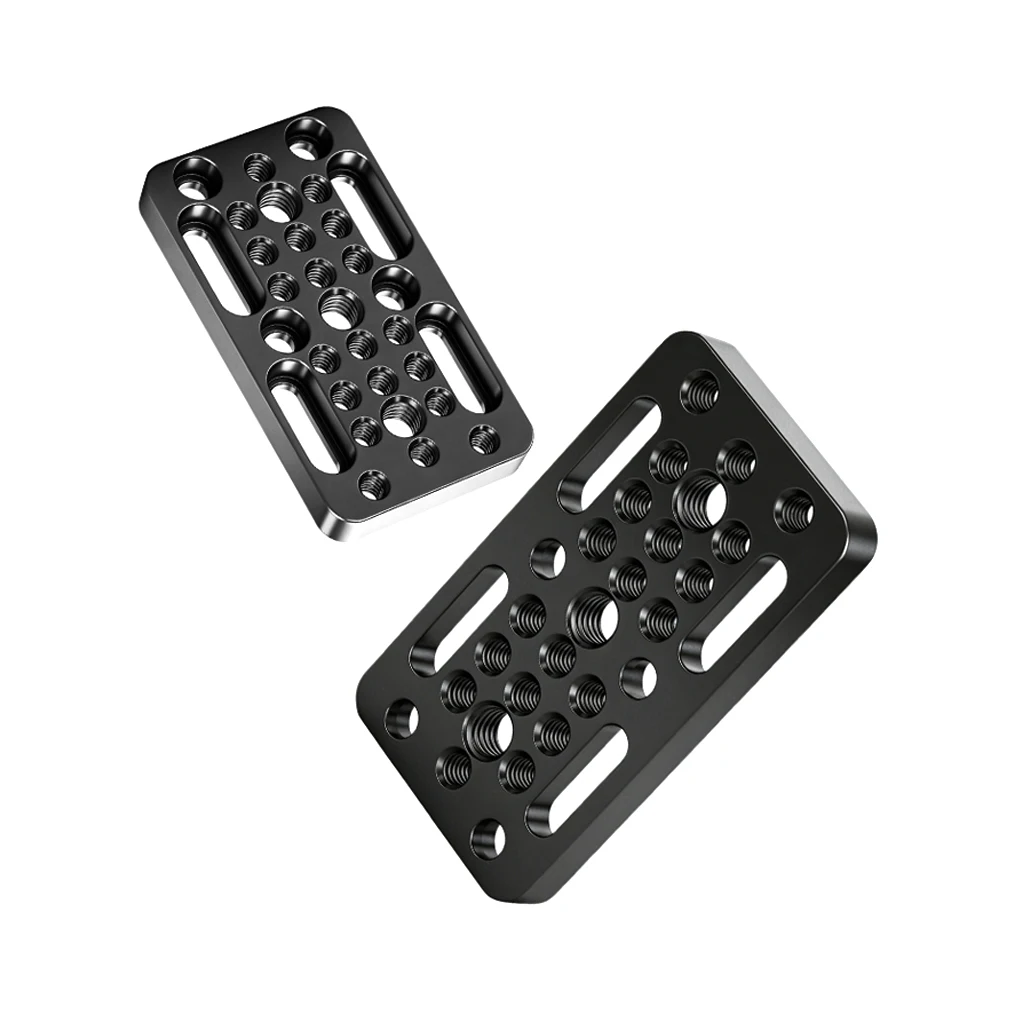 Multifunktionale Schnellwechsel-Montageplatte mit 1/4" 3/8" Schraubenlöchern aus Aluminiumlegierung für DSLR-Kamera-Stativhalterung – Detail 6