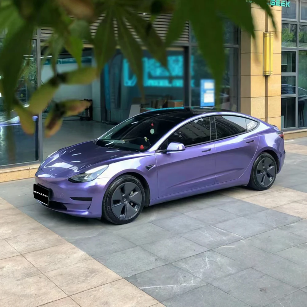 

Wrapmaster 7.5mil Thickness PPF TPU Liquid Metal Violet Self Healing Car Sun Protection Film TPU-D6210