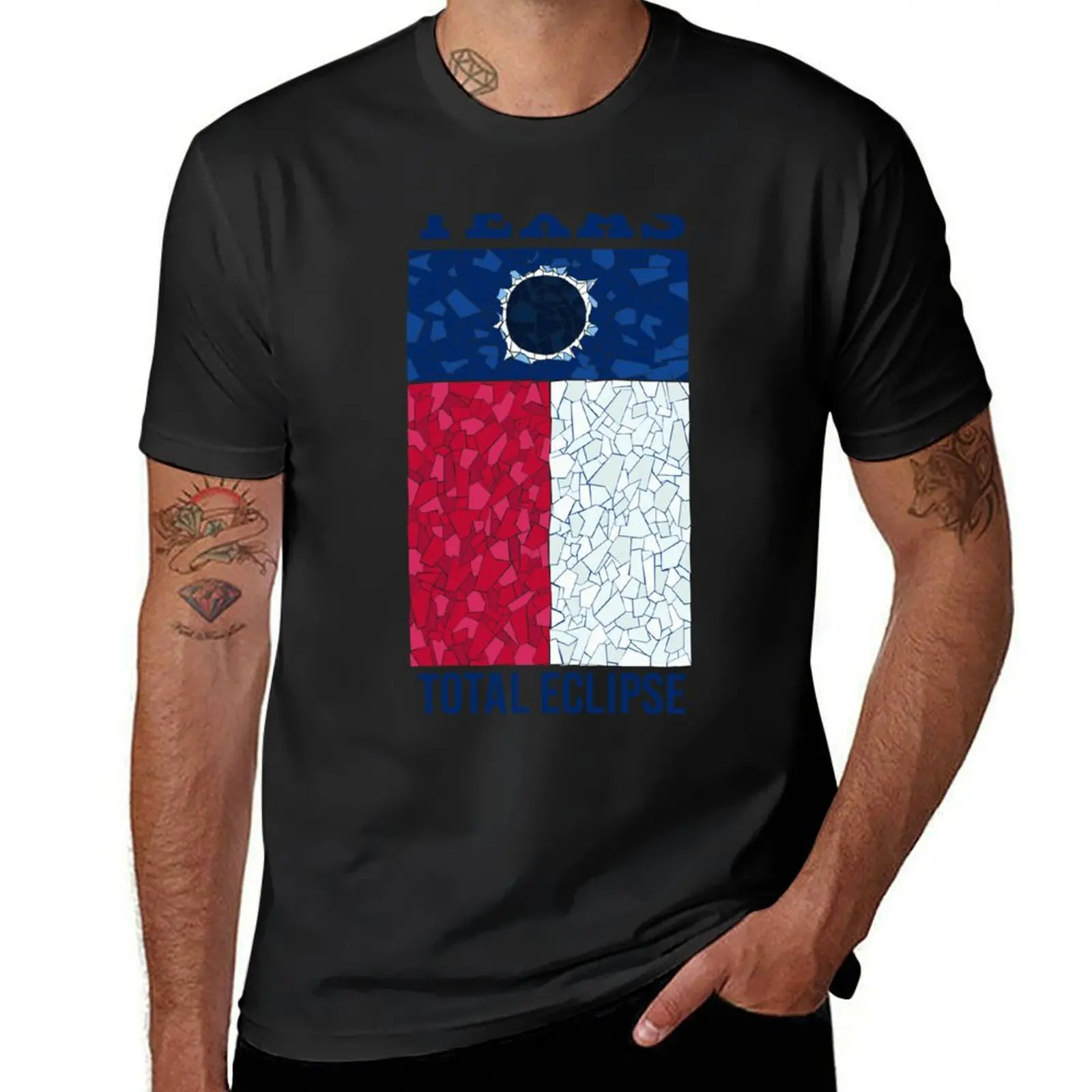 Texas 2024 Total Eclipse T-Shirt graphics plain men clothing