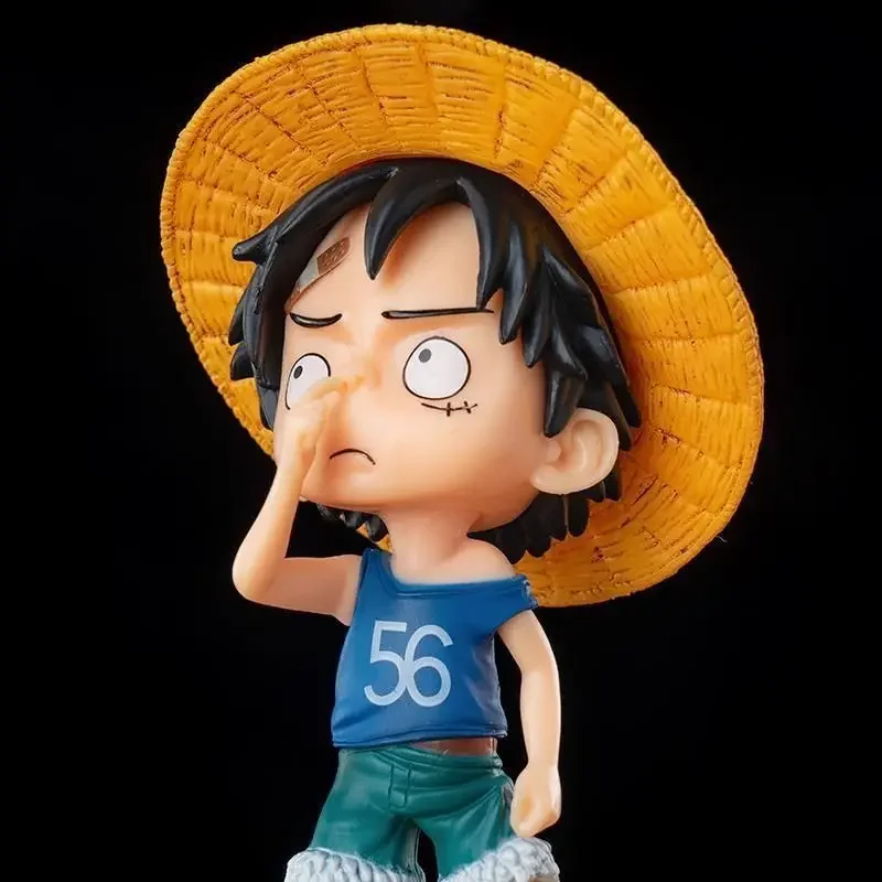 15CM Anime One Piece Monkey D Luffy Figure Childhood Boy Action Figurine PVC Model Car Decoration Statues Doll Toy Birthday Gift