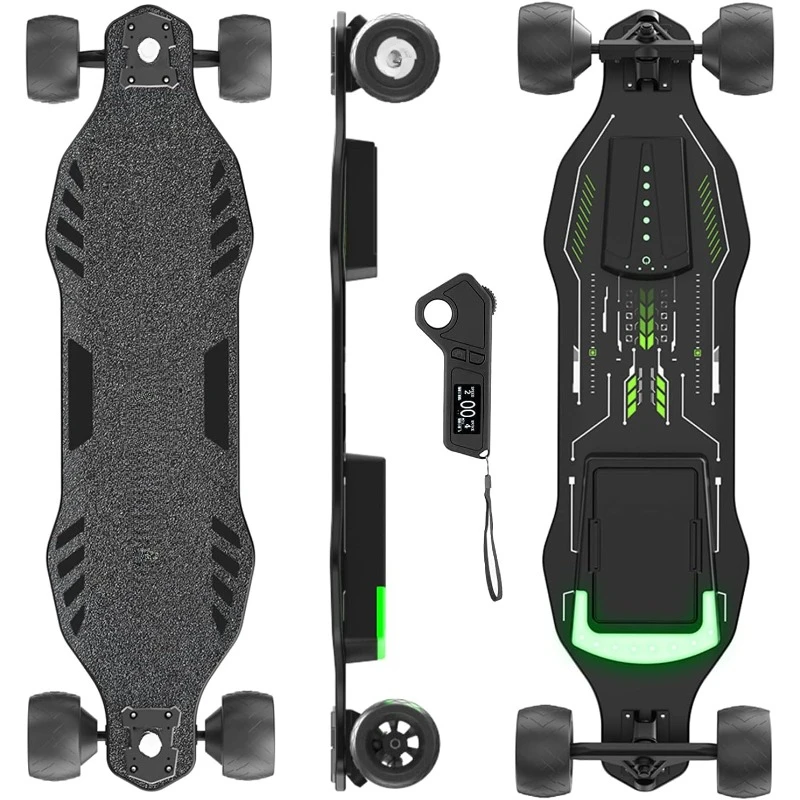 V8/V6/V10 Electric Skateboard with Remote, 600W/1500W Brushless Motor, 30 Mph /12Mph Top Speed, Electric Longboard Adults Teens