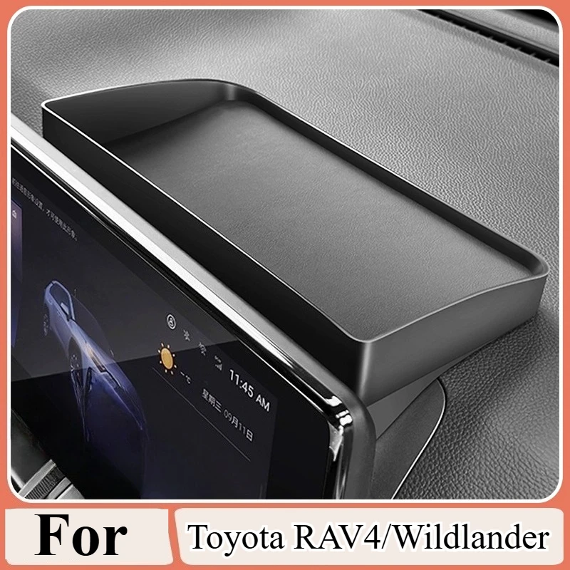 ​​For Toyota RAV4/WILDLANDER 2020-2025: Behind-Screen Storage Box - ABS Dashboard Organizer w/Cable Management​​