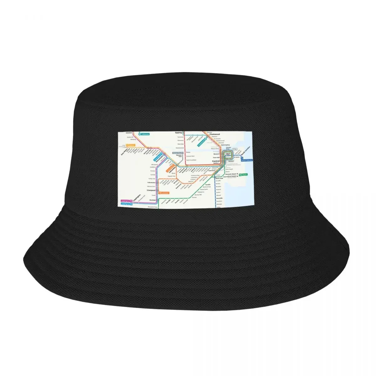 Sydney Trains Map Bucket Hat Beach Sports Cap Mens Caps Women's