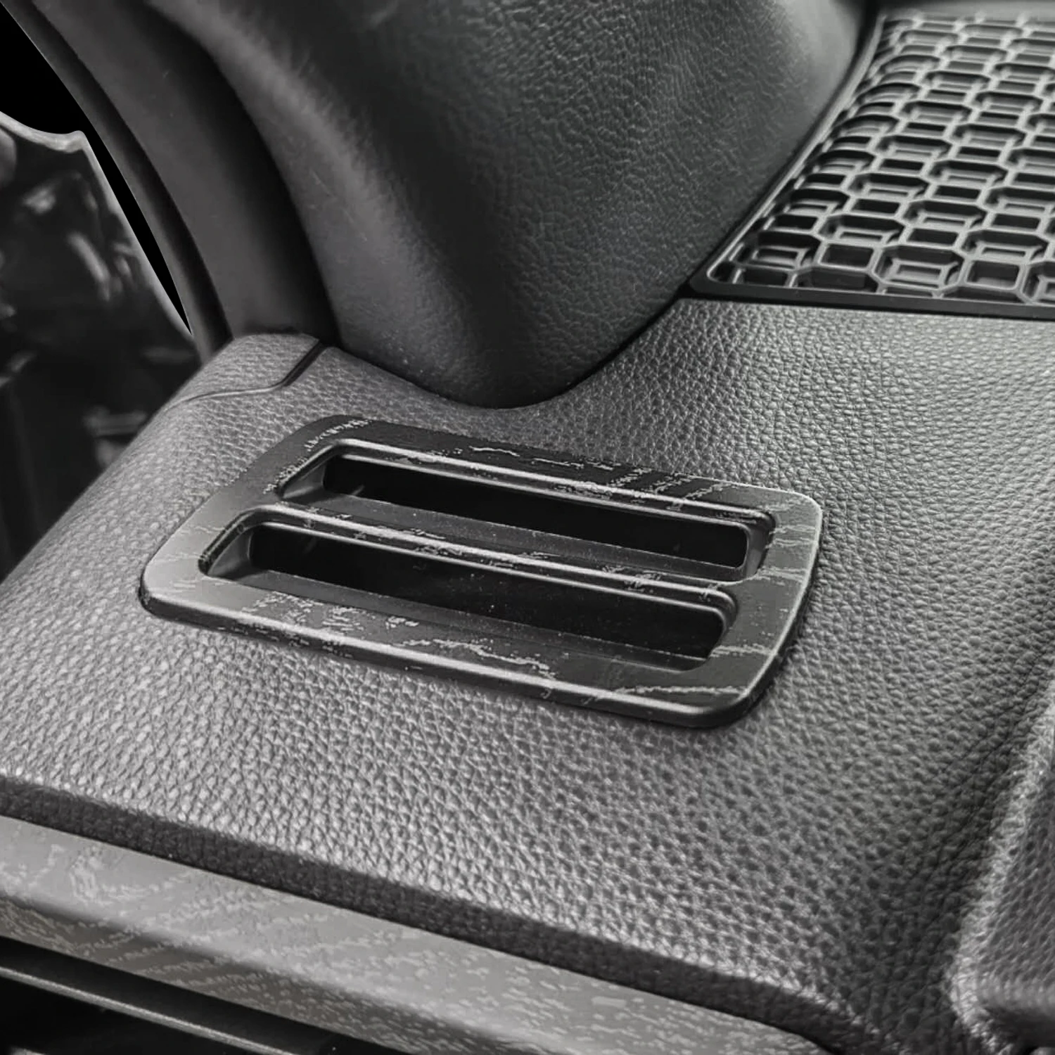 لتويوتا تاكوما 2024-2025 اكسسوارات السيارات ABS الأسود الخشب الداخلية الجبهة لوحة القيادة A/C غطاء فتحة التهوية تراكب 2 قطعة #2