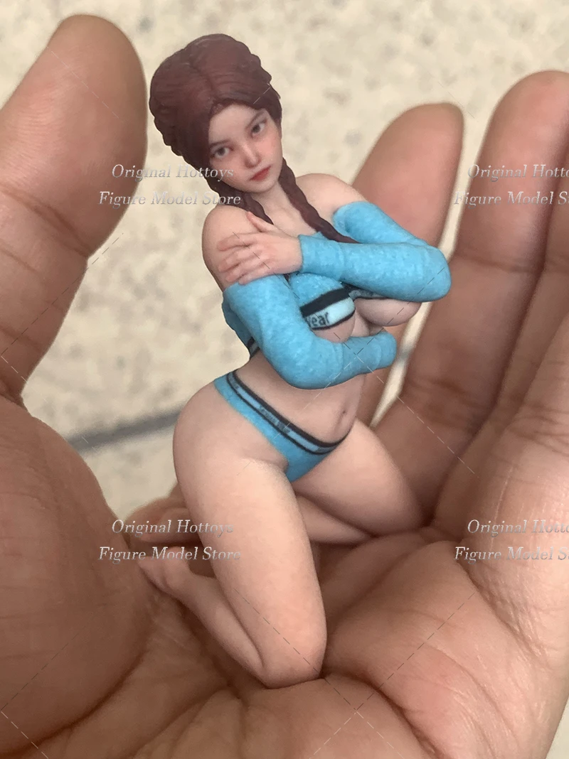 In Stock 1/16 Scale Women Soldier Double Ponytail Girl Sculpture Ornament Full Set About 7cm Action Figure Model Doll Gifts