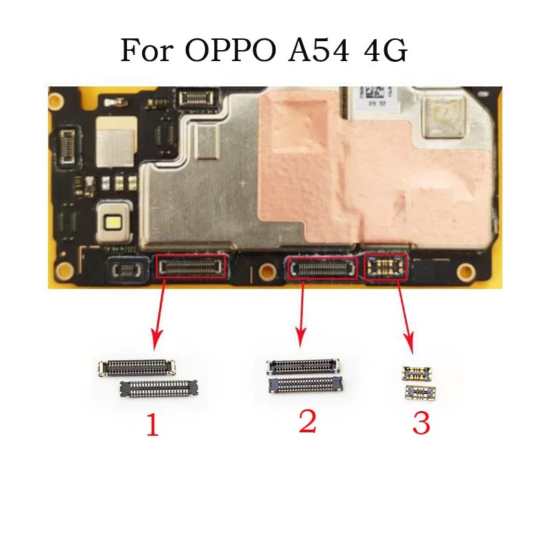 For OPPO A54 4G LCD Display FPC connector / USB Charger Charging Contact Plug Battery Connector