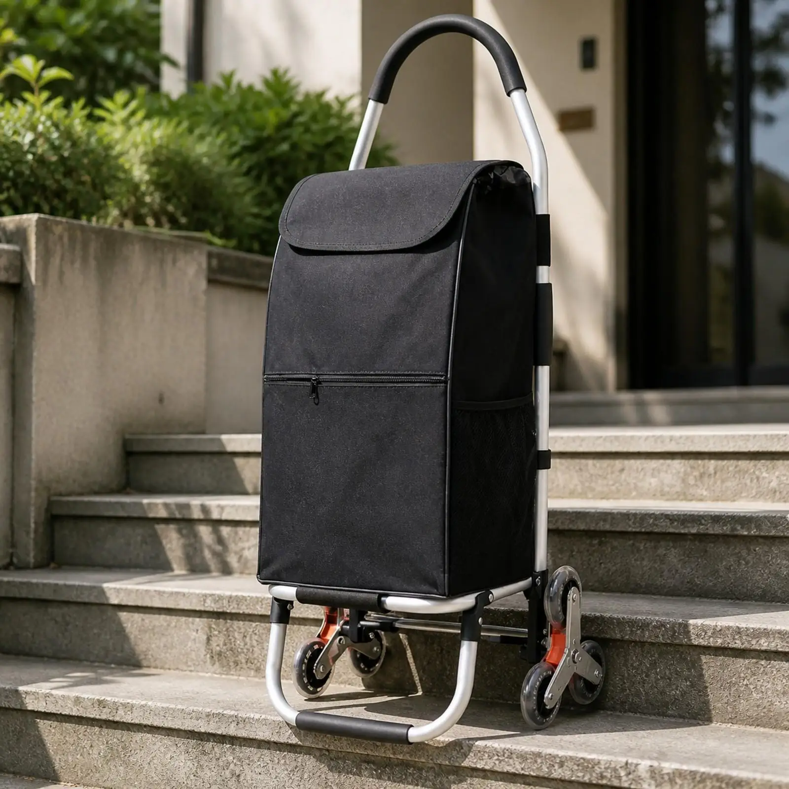 compact-foldable-shopping-trolley-with-durable-aluminum-frame-and-cloth-storage-for-convenient-household-shopping-and-transport