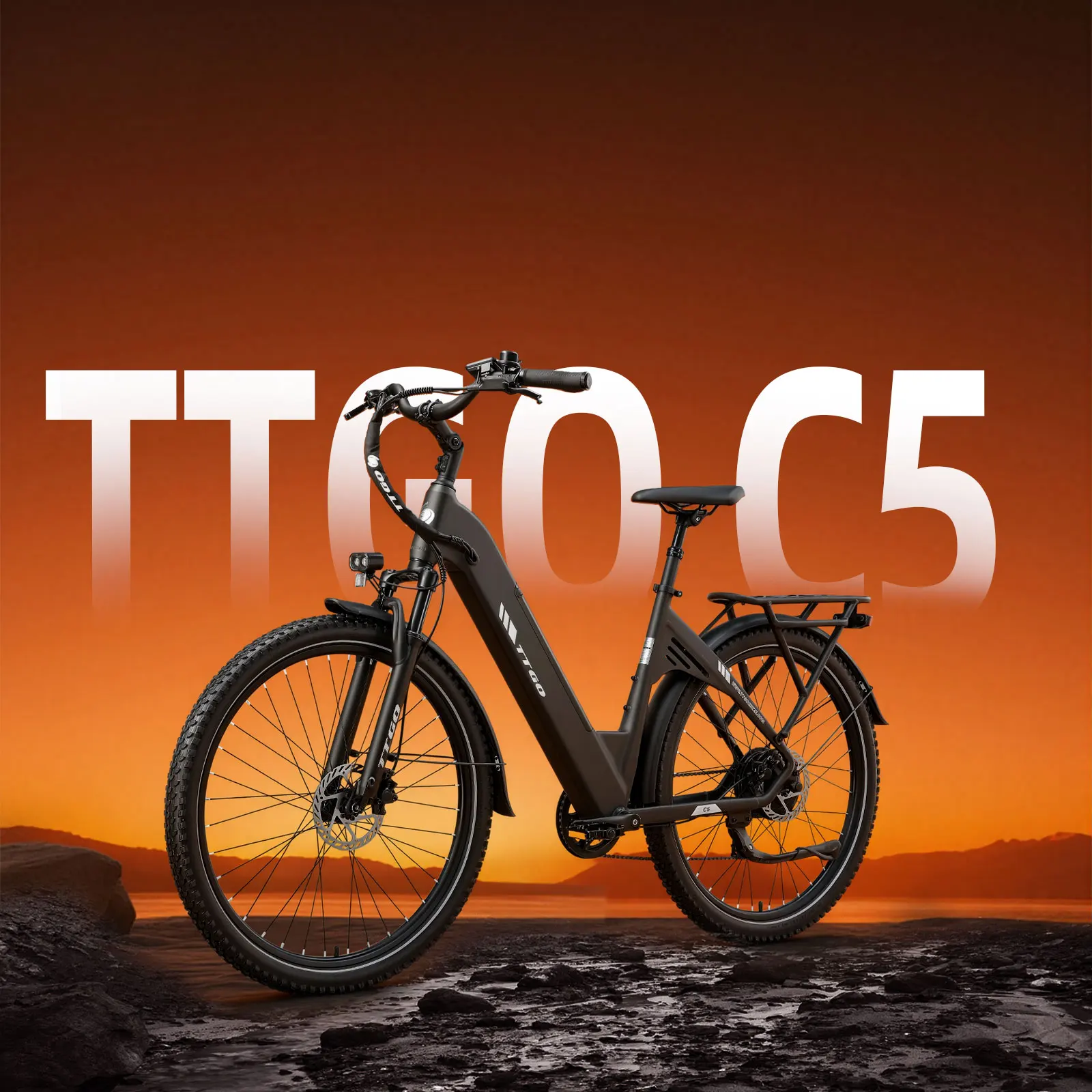 TTGO C5 27,5 inch elektrische fiets 48V13.5Ah 250W motor 70Nm 7 versnellingen Hydraulische remmen Verende zadelpen LCD-scherm Volwassen e-bike