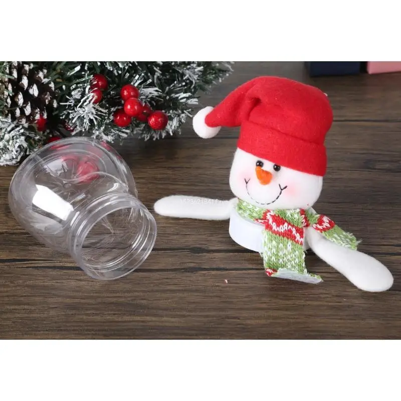 Christmas Candy Jar Santa Snowman Elk Candy Bottle Box for Xmas Party Festival Biscuit Box Children Gift Boxes Dropship