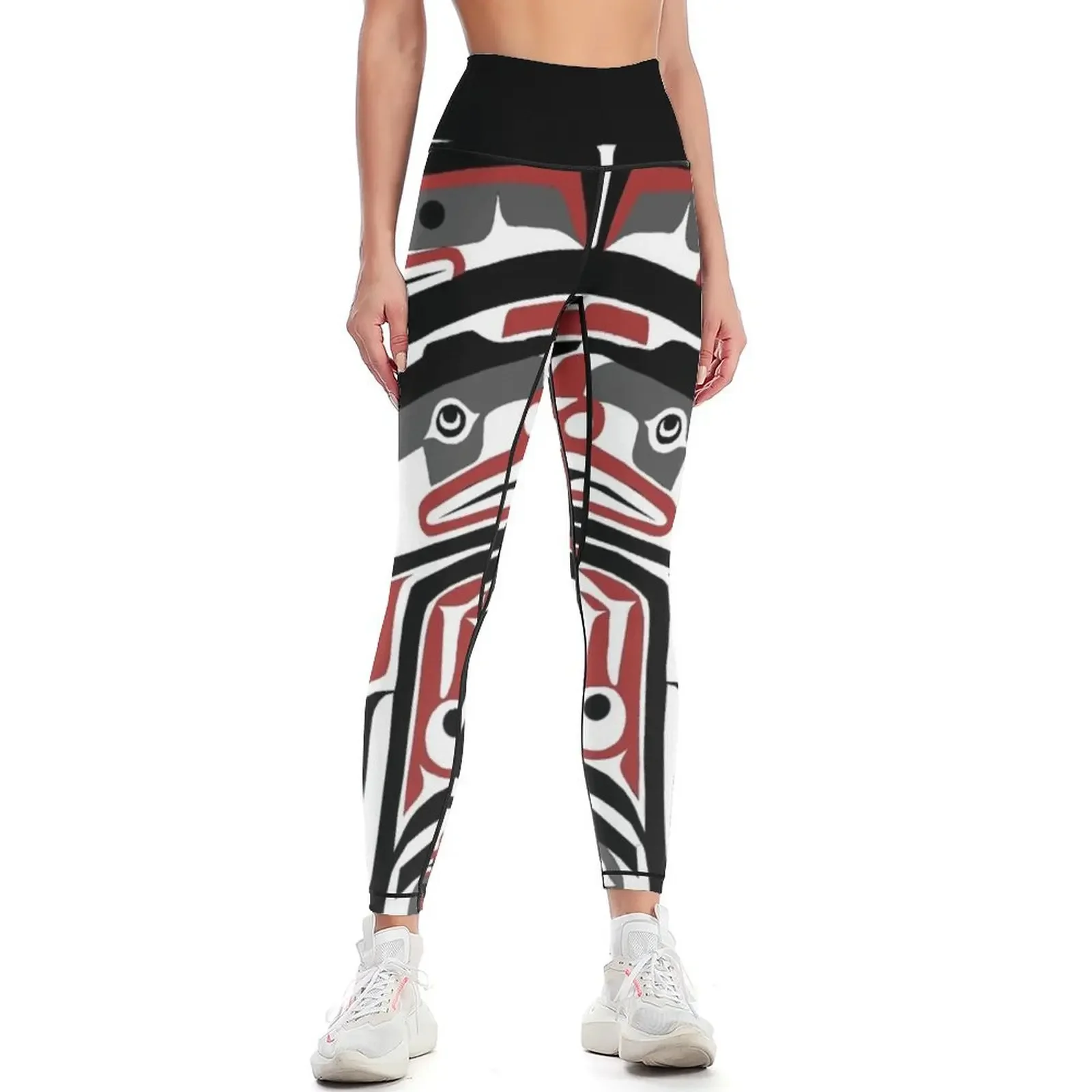 

Northwest Native American Box Panel Leggings Tight fitting woman Female legging pants sporty woman gym trousers Womens Leggings