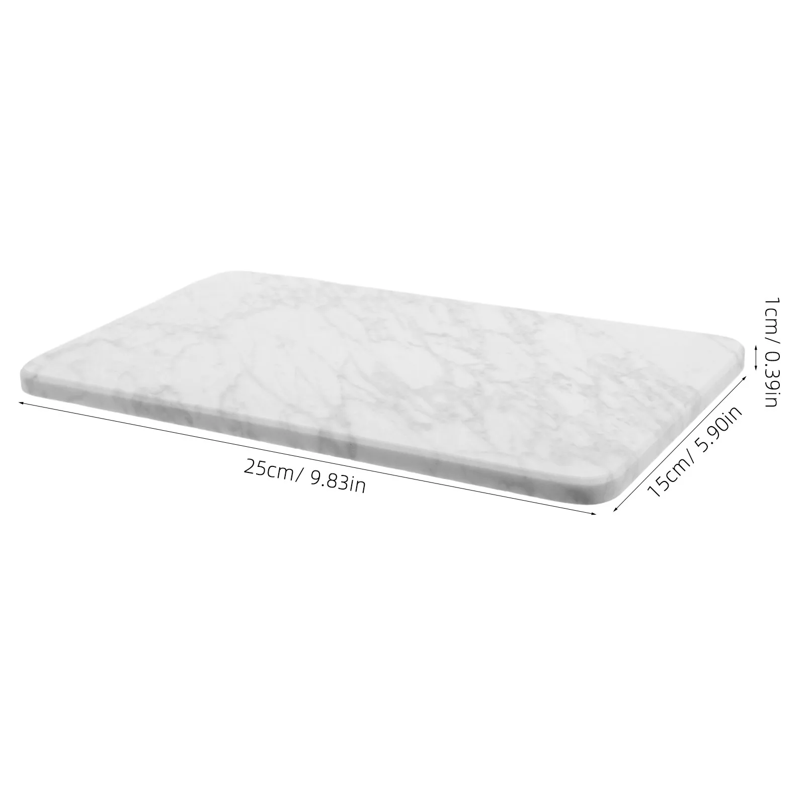Natural Marble Round Tray White Elegant Bathroom Vanity Organizer Kitchen Dresser Decorative Nonslip Surface Skincare Perfume