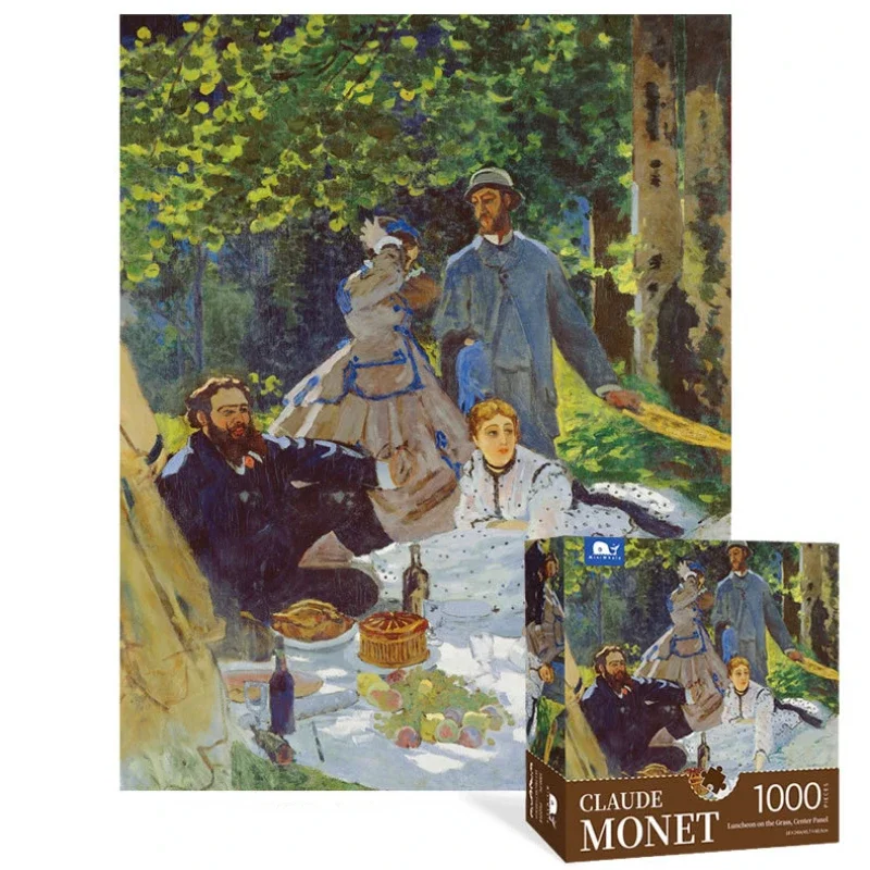 Rompecabezas de paisaje Monet para adultos y niños, juego familiar, pintura al óleo del mundo famoso, decoración del hogar, 1000 piezas