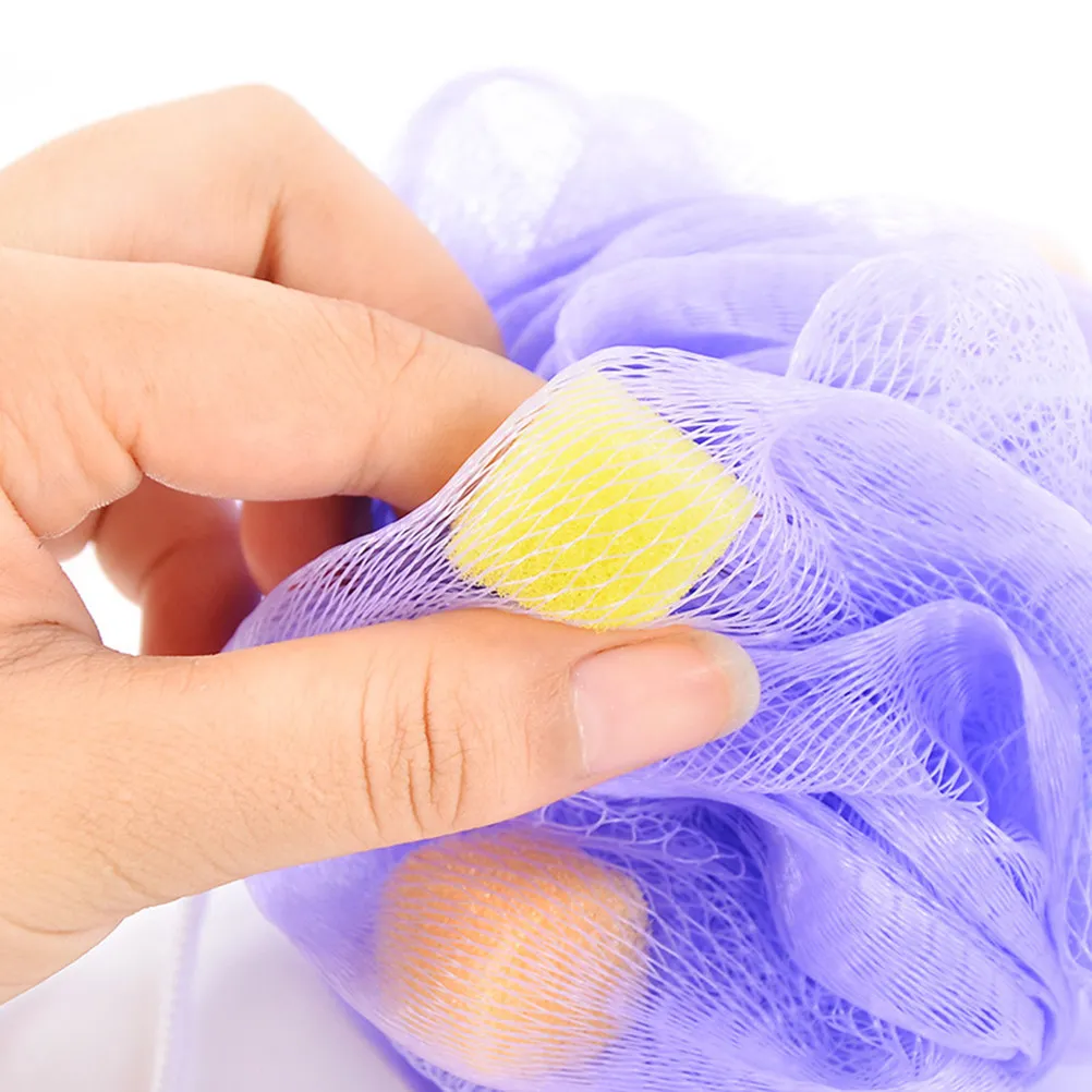 1Pack Soft Comfortable Mesh Shower Ball Bath Scrubber for Gentle Exfoliation Deep Cleansing Relaxing Lather Rich Body Wash Soap