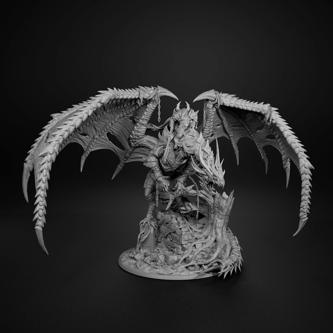 Unchained dragon Miniatures 50mm Tabletop Games Model Unpainted Miniatures For Tabletop Games And Role-playing Room Decorations