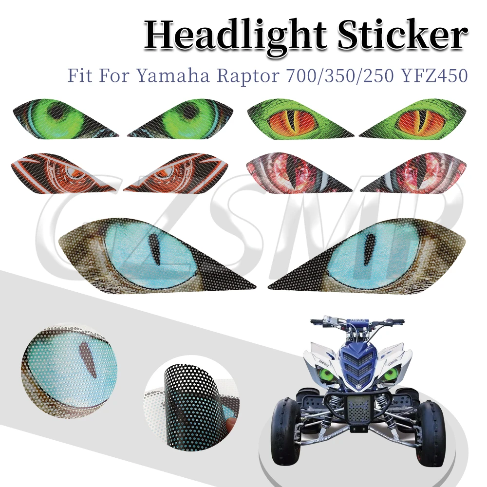 Headlights Sticker Decals Graphics Kits Fit for Yamaha Raptor 700 2006-2025 Wolverine 450 350 YFZ450 YFZ450R YFZ450X