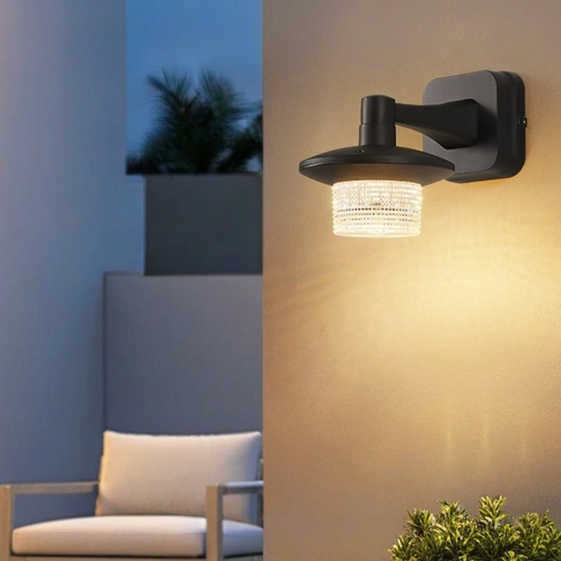 led屋外防水ウォールランプ、ヴィラのバルコニー、中庭、廊下、階段用の創造的でシンプルな家庭用照明器具