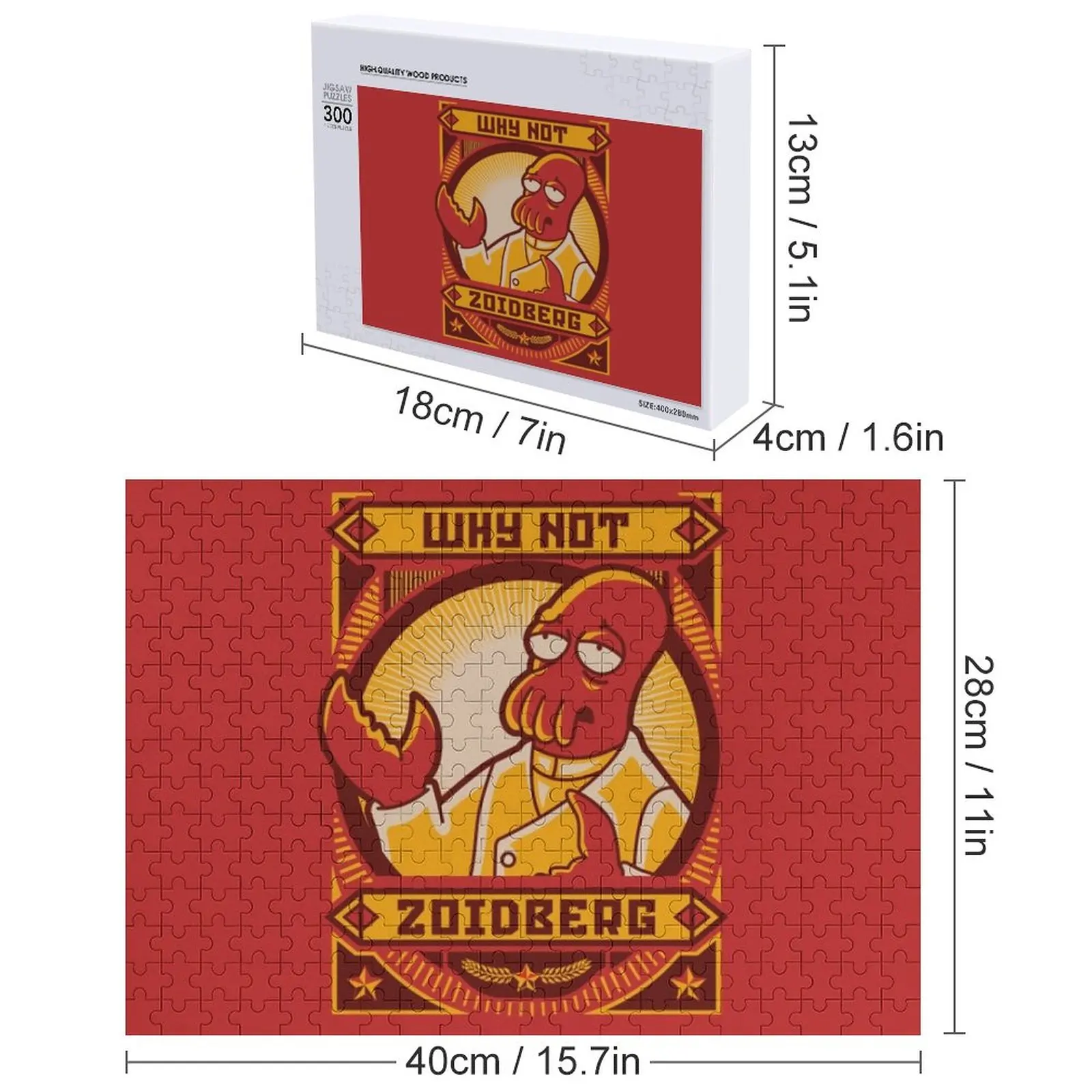 لماذا ليس زويدبرغ؟ قميص بازل قطع خشبية الكبار لغز الصور المخصصة #5