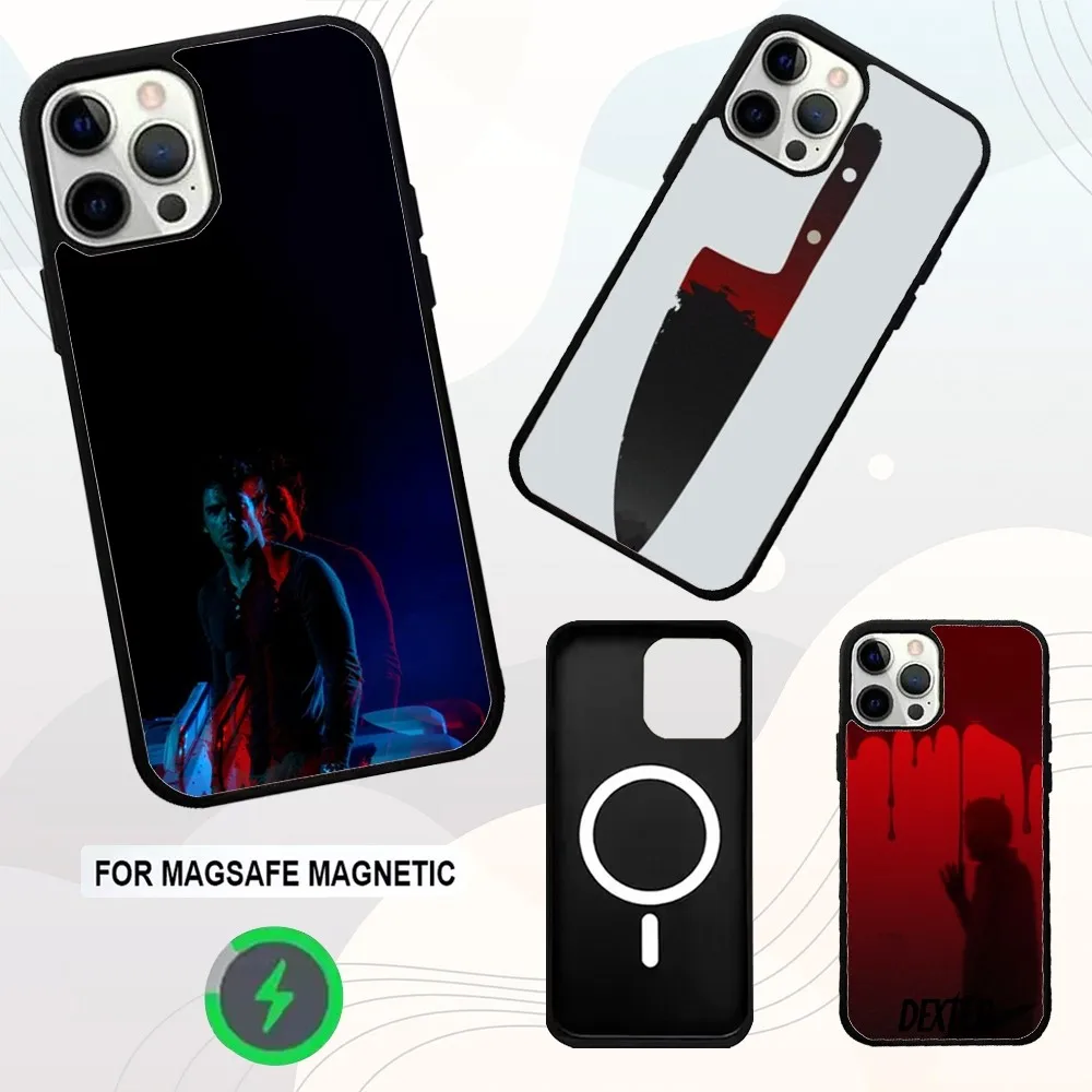 

D-Dexter Morgan Phone Case For iPhone 16e,16,15,14,13,12,11,Plus,Pro,Max,Mini Magsafe Magnetic Wireless Charging