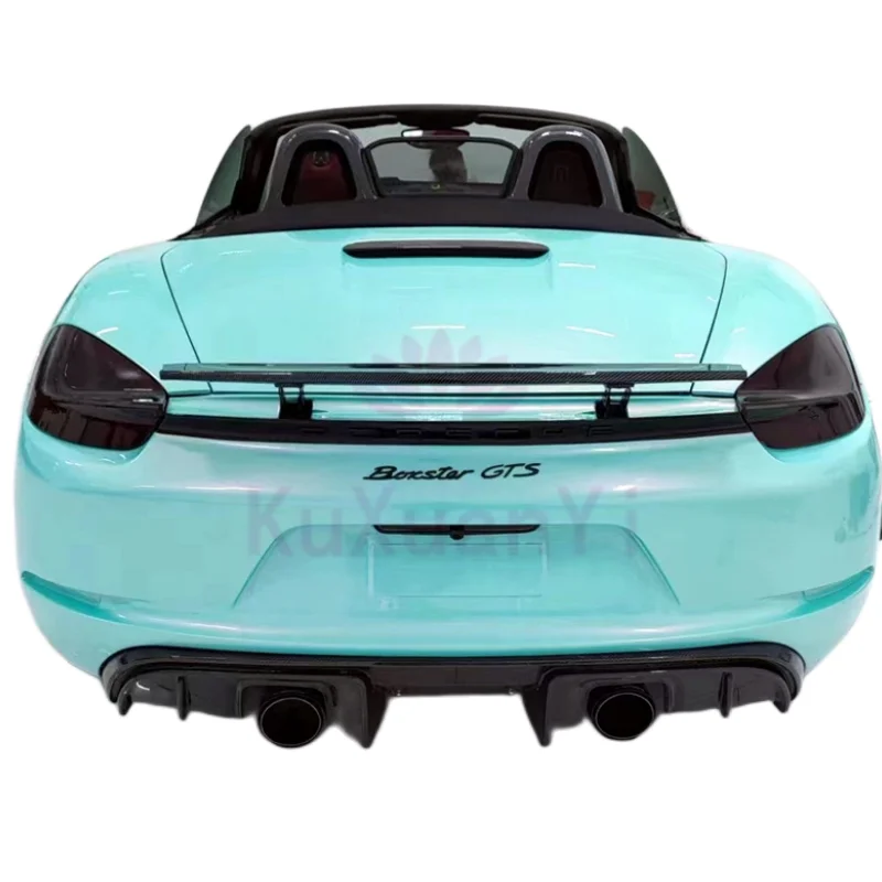 

Смола Primer Carbon Fiber a Style Комплект выхлопной трубы заднего бампера для Porsche Cayman Boxster 981 2013-2015 гг. Комплект кузова