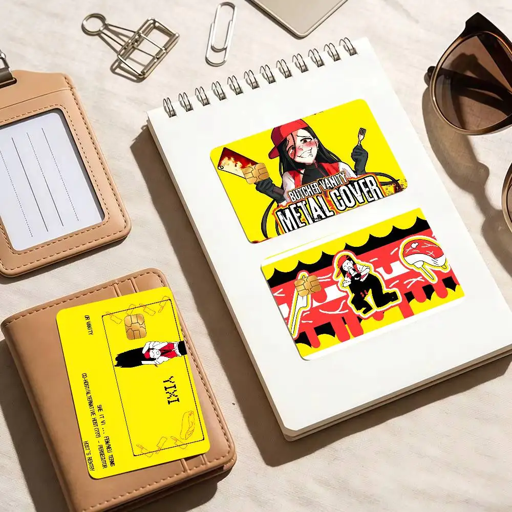Singer Yi Xi Butcher Vanity   Cartoon Credit Card Skin Stickers For Bank Card Bus Metro Card Sticker Waterproof Women Gift