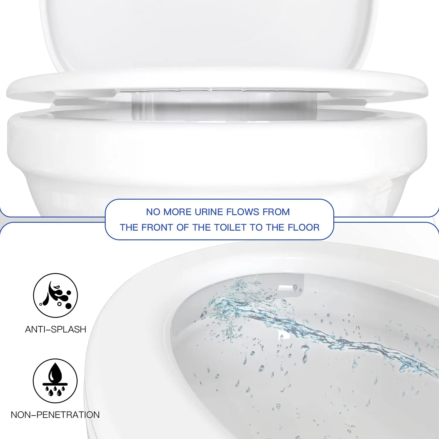 Kids Toilet Seat Pee Splash Guard Potty Training Urine Deflector for Peeing Through The Gap Between The Toilet Seat and Bowl