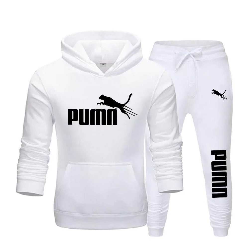 New Autumn Winter Men Women Tracksuit Hoodies + Pants 2Pcs Sets Suit Fashion Trend Hip Hop Y2K Clothing Sportswear Sweatshirts