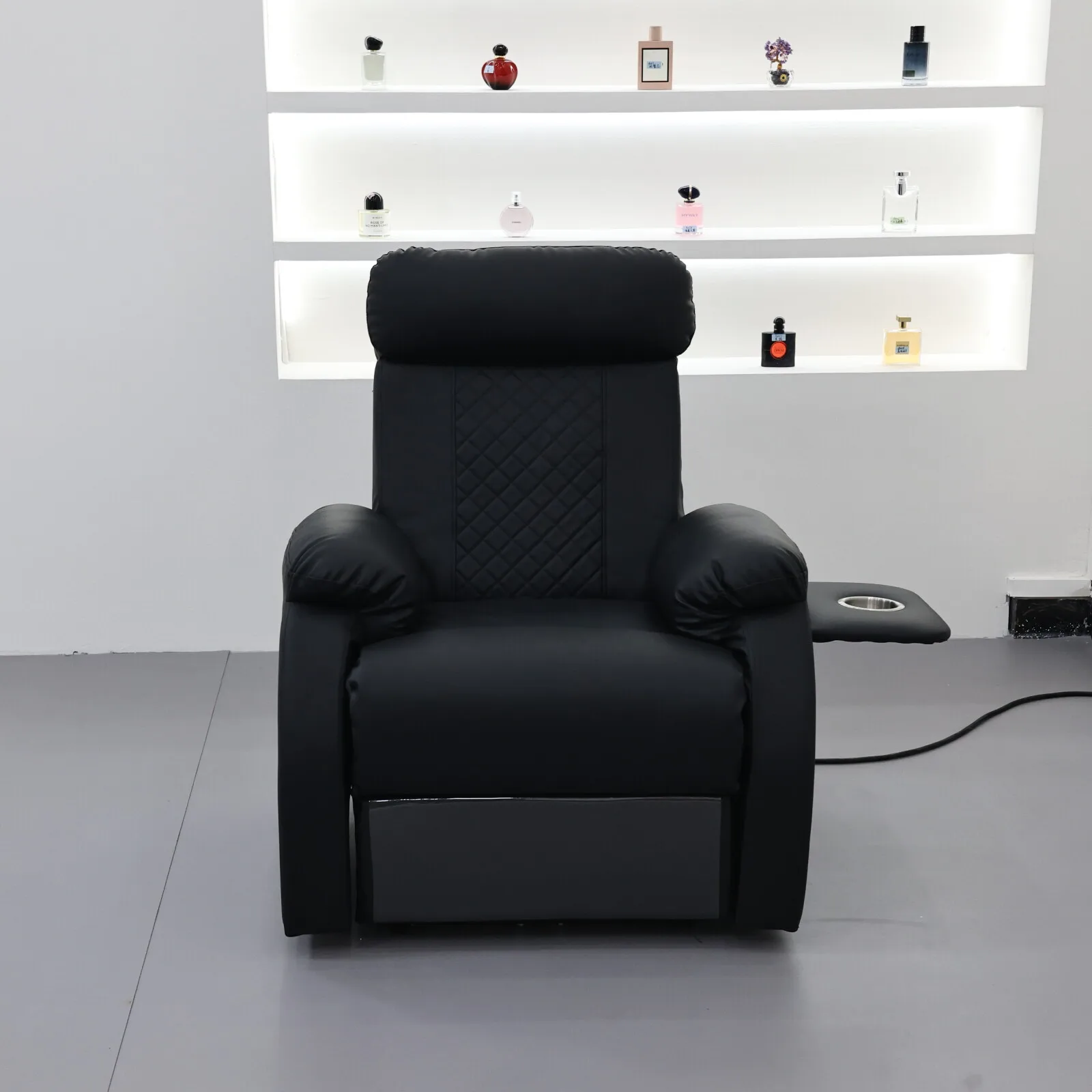 Elektrischer Relaxsessel, Massagesofa, verstellbare Heimkino-Sitze, ergonomisches Lazy-Sofa, bequemer Loungesessel mit Fußstütze, schwarz – Detail 3