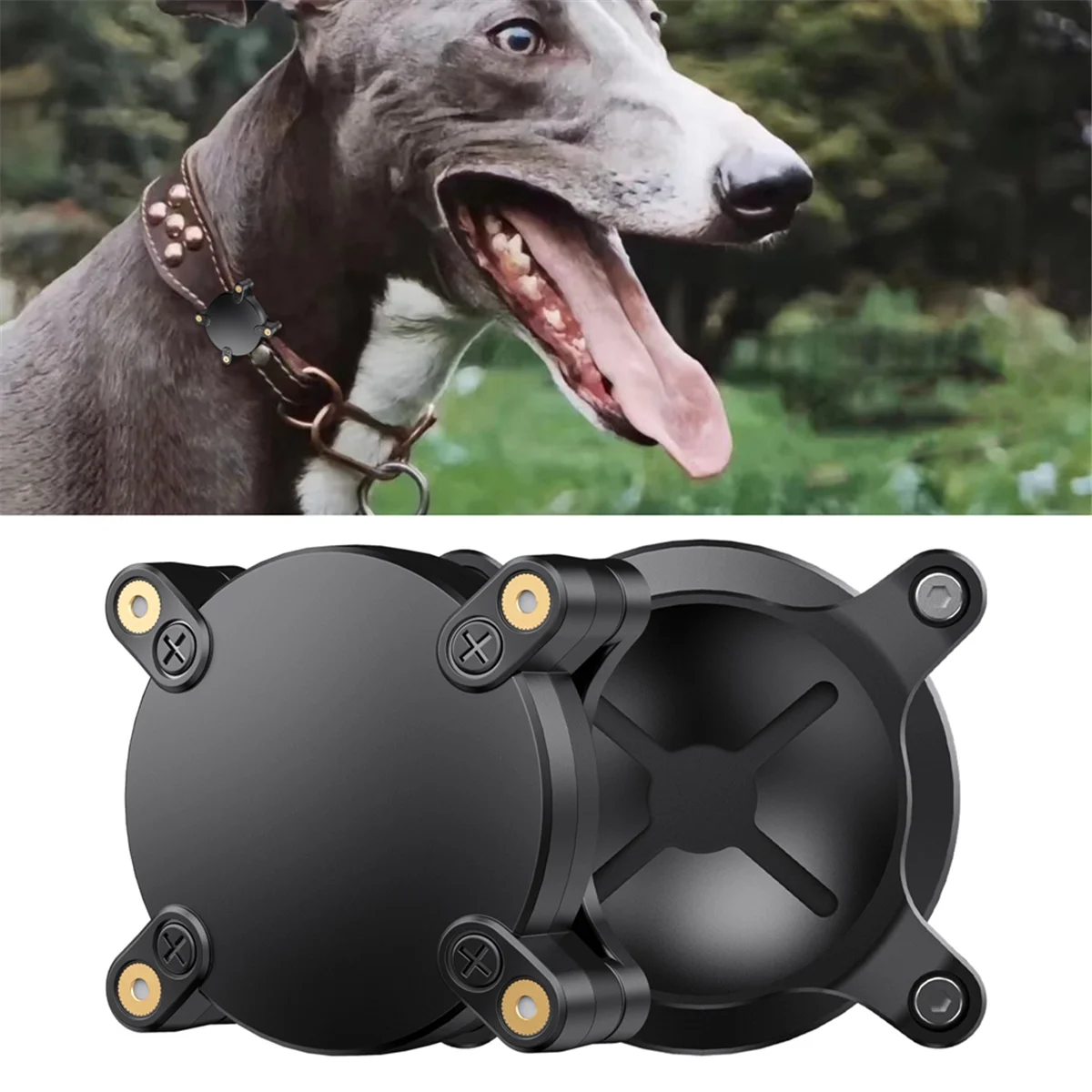 For AirTag Dog Collar Holder Waterproof Protective Holder Case Pets Collar GPS Trackers Holder Case