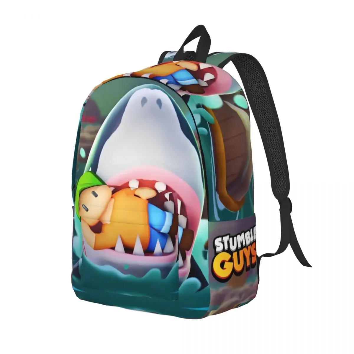 Stumbles Funny Game Cartoon Guys Backpack Men Women Student Work Daypack Back to School Gift Laptop Computer Shoulder Bag Gift