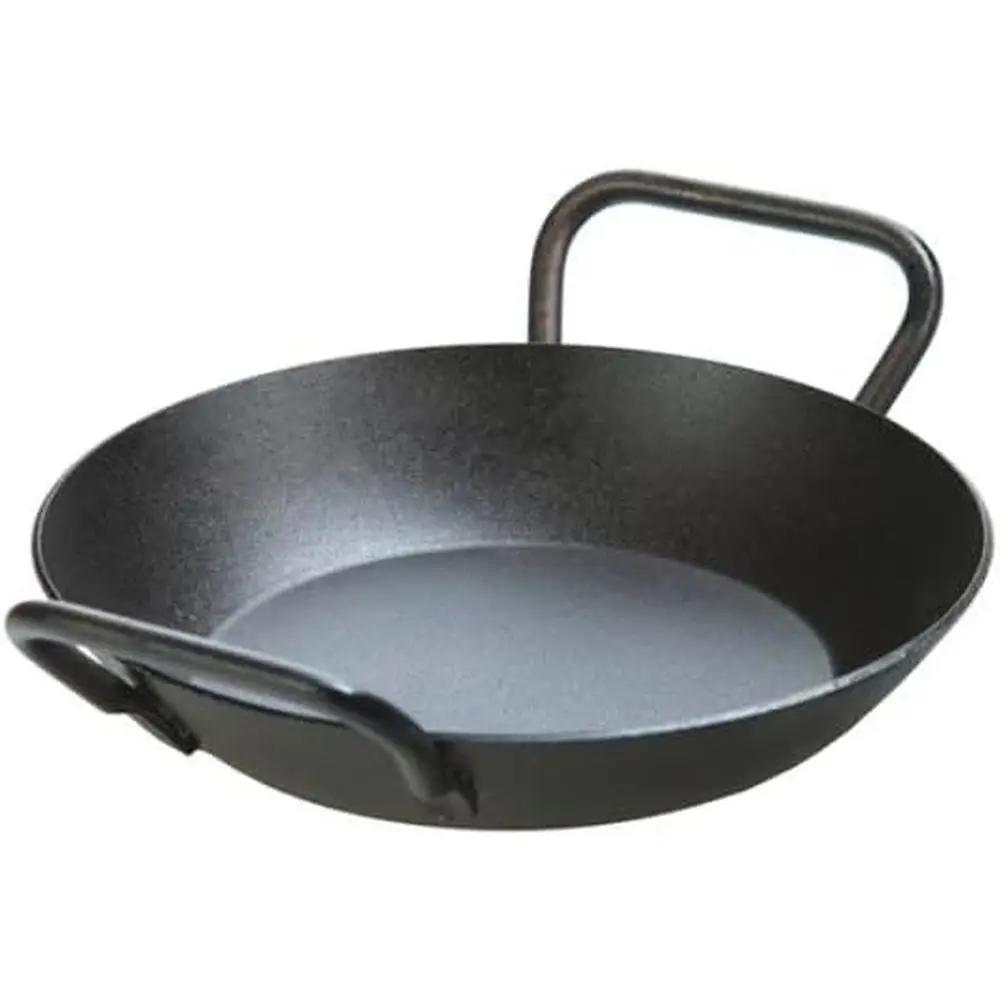 

8 Pre-Seasoned Carbon Steel Skillet with Dual Handles - Oven, Stove, Grill, and Campfire Compatible
