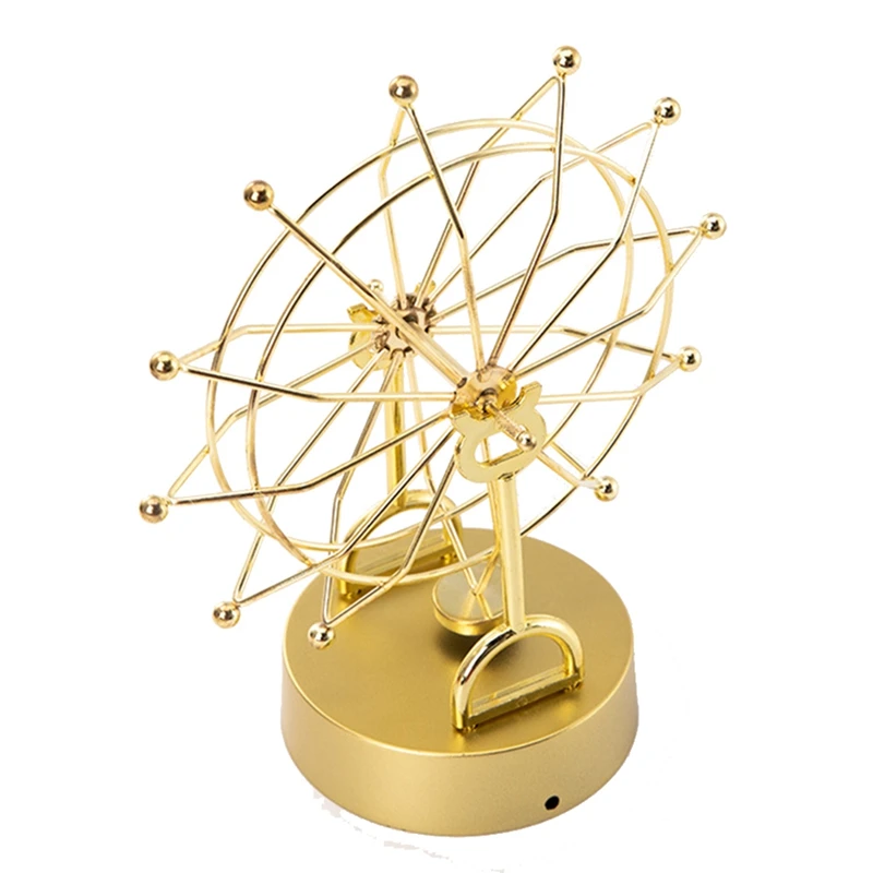 1 Piece Room Ornament Creative Metal Ferris Wheel  Newton Rotating Color Track Wobbler