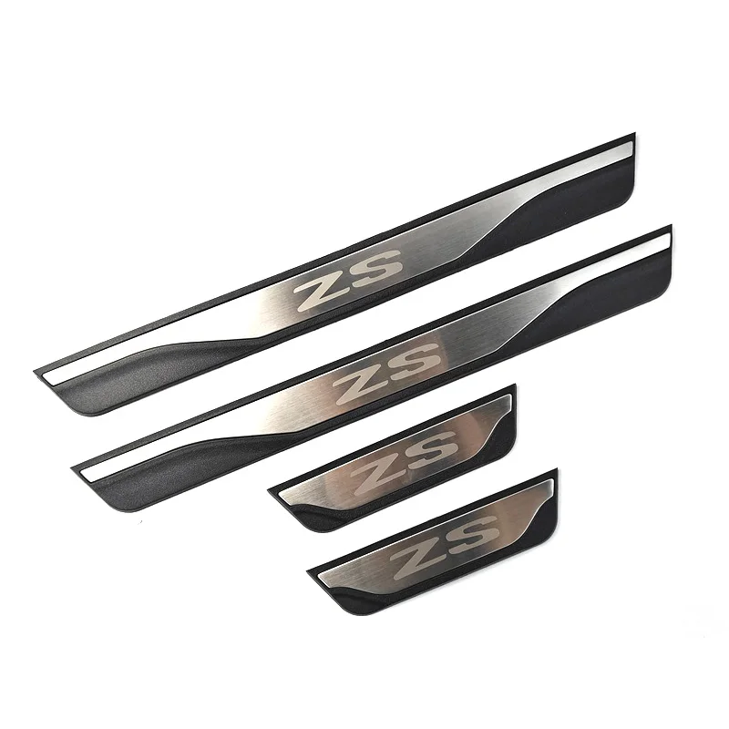 4Pcs/Lot ABS Stainless Steel For 2017-2023 MG ZS Door Sill Pedal Welcome Scuff Plate Decoration Cover