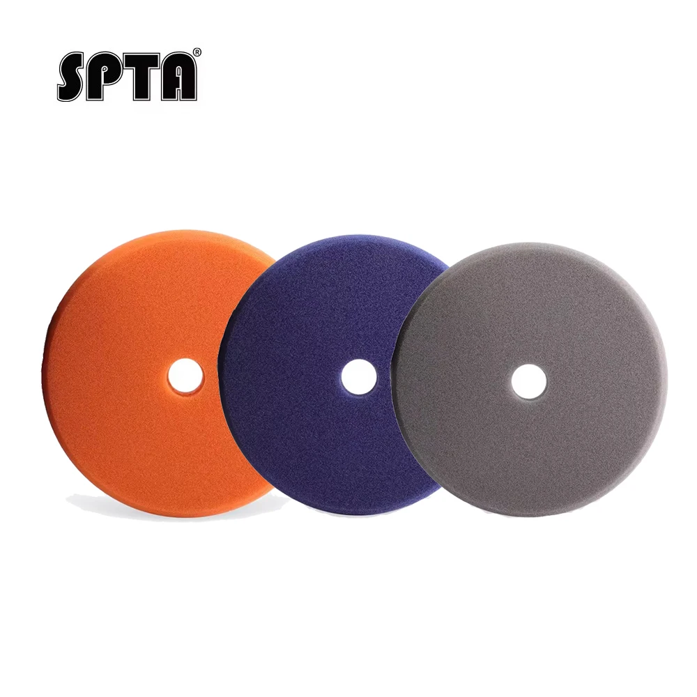 

SPTA V2.0 3"(80mm)/5"(125mm)/6"(150mm) Flat Foam Polishing Pad Kit for Car Buffer Polisher Compounding Buffing Waxing