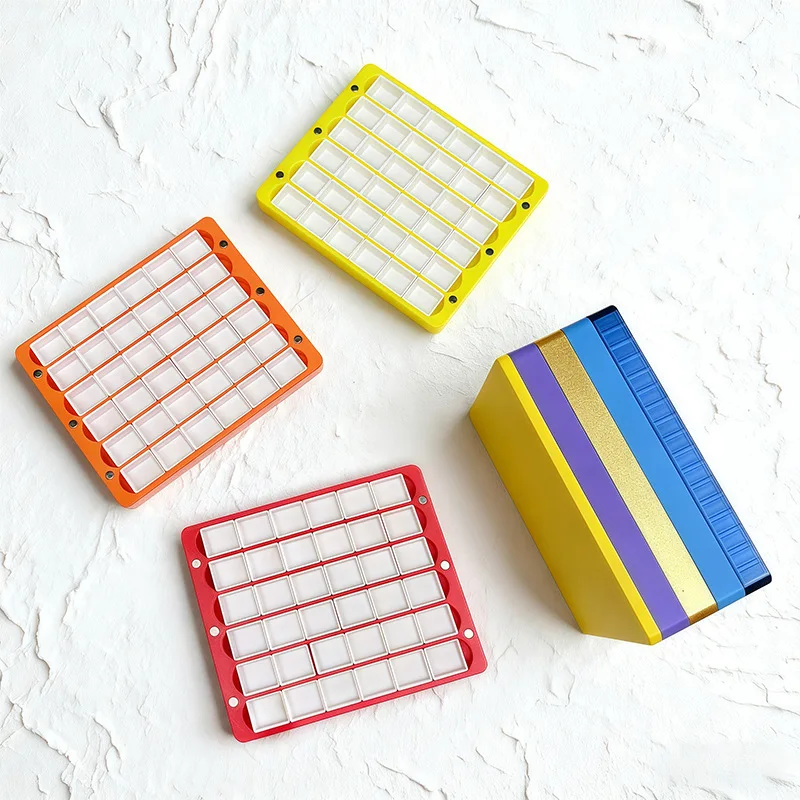 Magnetic Watercolor Paint Box 36 Grids 2ML Stackable Portable Palette Outdoor Sketching College Student Art Supplies