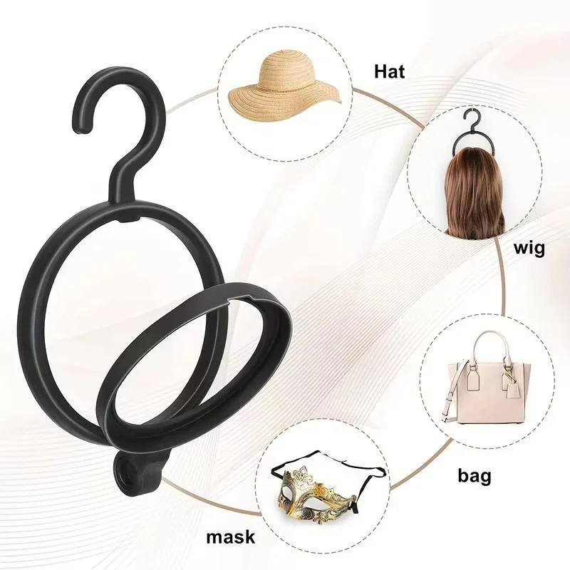 Hanging Stand For Wigs White Black Wig Hanger For Multiple Wigs Durable Wig Holder For Salon Display Wall Wig , Cap Stand Holder