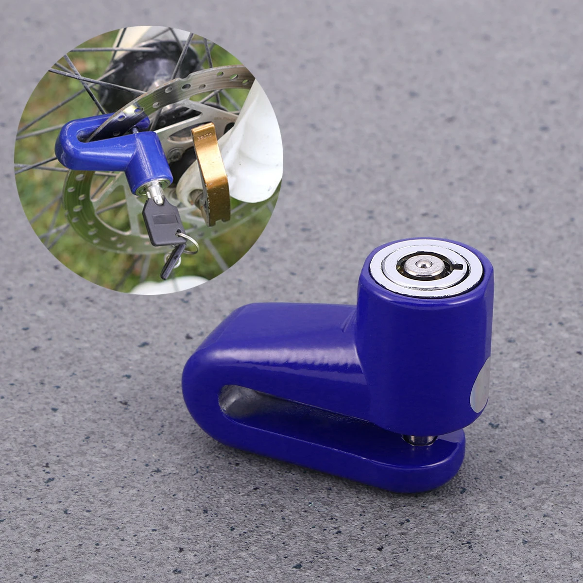 

Motorcycle Lock Security Anti Theft Bike Motorbike Motorcycle Disc Brake Lock Theft Protection For Scooter Motorbike (Blue)