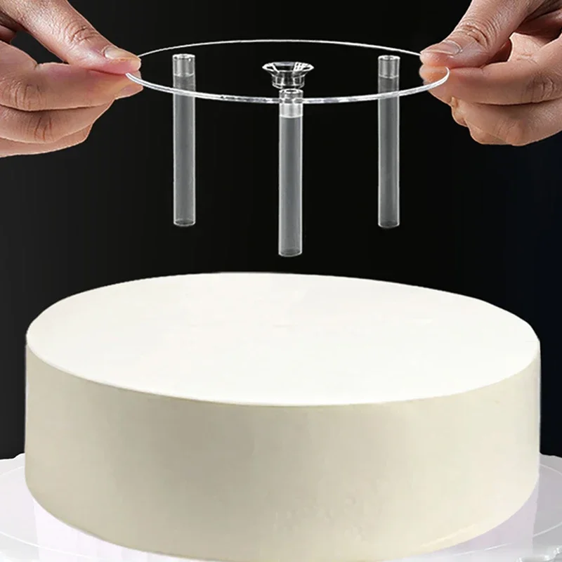 

Multi-layer Cake Stand Suspended Gasket Cake Tier Support Cake Dowel Rods Set Cake Stands Support Straw Frame DIY Cake Decor