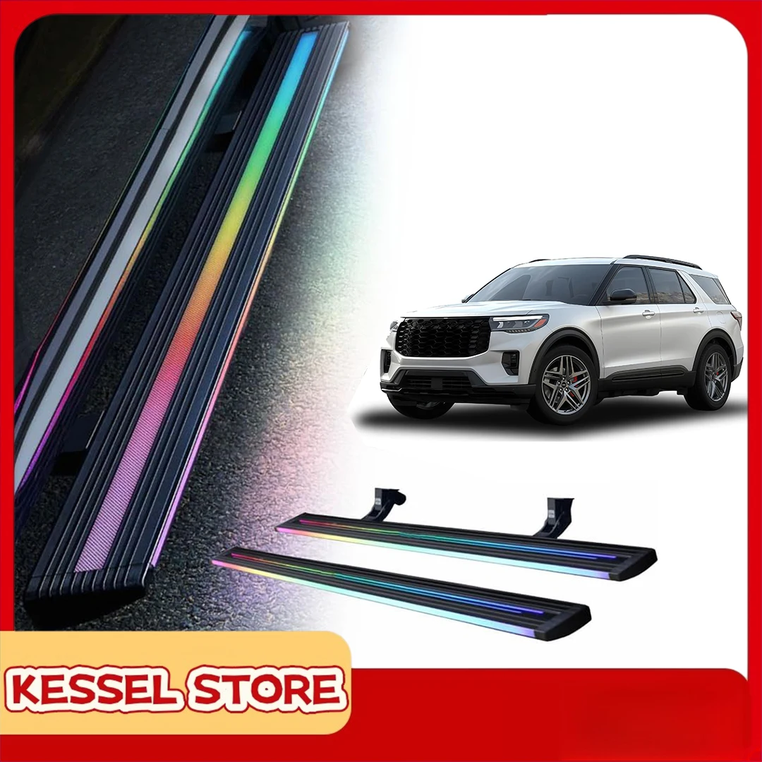 

Deployable Power Side Step with LED Light Electric Running Boards fits for Ford Explorer 2020-2025 2026 Retractable Truck Steps