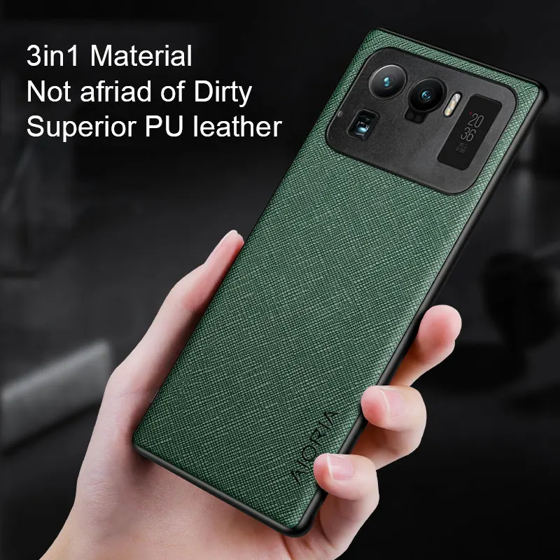 Leather Flip Cover for Xiaomi Mi 11 Ultra 5G Case, Cross Pattern Cover, Luxury Shell for Xiaomi Mi 11 Ultra