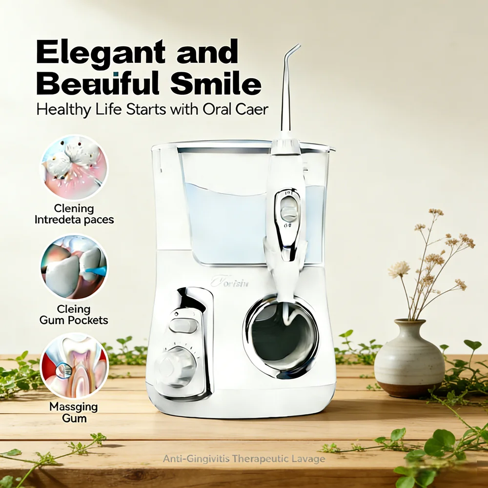 

10 Modes 5 Nozzles Oral Care Water Flosser, 800ML Large Capacity Electric Dental Irrigator for Home Spa & Daily Clean