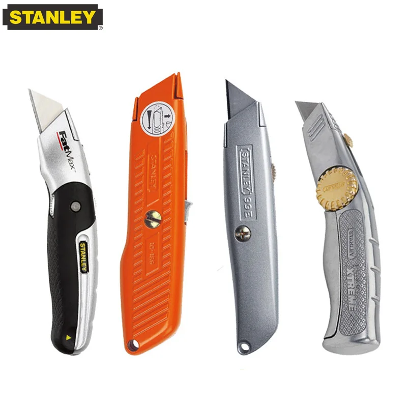 Imagem -03 - Stanley-heavy Art Knife Grau Industrial Wallpaper Safety Paper Box Opening Corte de Cabo Multifuncional Faca Automática