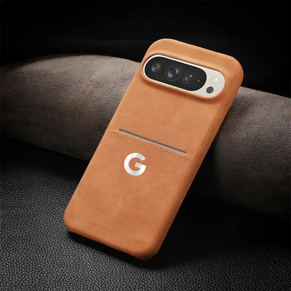 Hochwertige Retro-Business-Schafslederhülle für Google Pixel 11 10 9 ProXL 8 Pro mit Kartenfach, hautfreundlich, stoßfest, Schutzhülle. – Detail 5