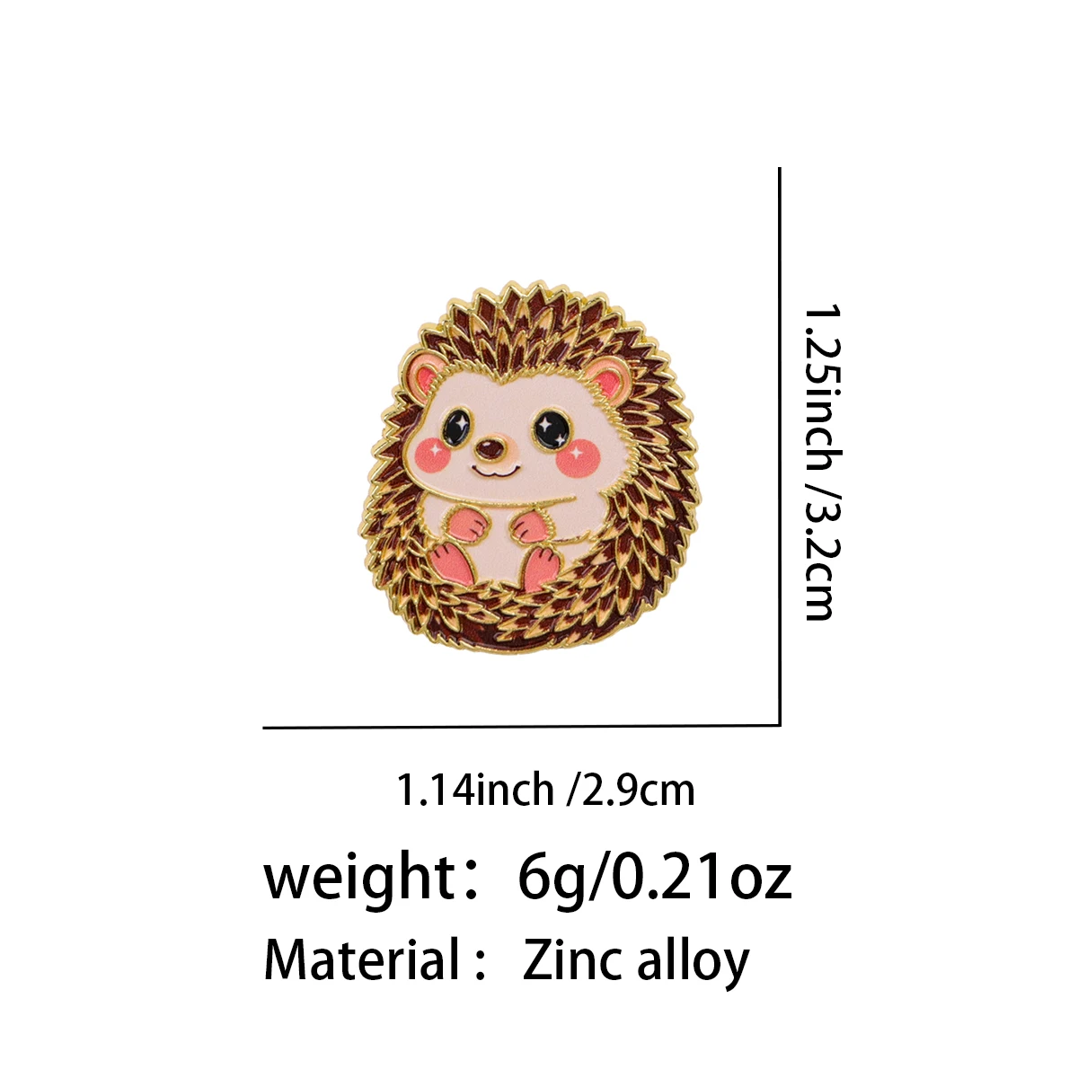 Cute Cartoon Bear Backpack Pins Women Men Brooch on Clothes Soft Enamel Pin Porcupine Badges Lapel Pins Jewelry Accessories view 3
